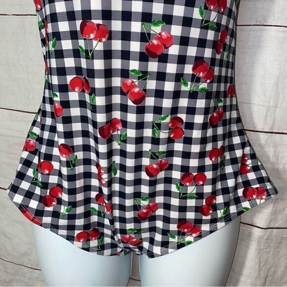 Hot Topic | Cherry Gingham Short Swimsuit | Size S/M - Picture 6 of 11